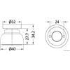 OSCULATI Fermaporte Magnetico in Ottone Cromato resistenza magnetica 4,1 Kg