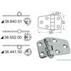 OSCULATI Cerniera Nodo Sporgente 2 mm in Acciaio Inox 55x37 mm
