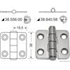 OSCULATI Cerniera Nodo Sporgente 2 mm in Acciaio Inox 38x39 mm