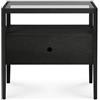 Ethnicraft - Comodino Spindle - Nero - Massello di quercia colorato - Designer Nathan Yong