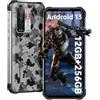 OUKITEL WP27 Rugged Smartphone,Android 13 Helio G99 Octa-core 6.8 FHD+120Hz Cellulare Antiurto,24GB+256GB/2TB Telefono, 20MP Telecamera Notturna a Infrarossi,8500mAh IP68/4G Dual SIM/NFC/GPS