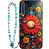 Sinyunron Cover Compatibile con Samsung Galaxy A9 2018,Custodia a Doppia Protezione 2 in 1 Antiurto e Anti-Graffio con Estetica Motivo+1×Boho Braccialetto Colorato,Girasole