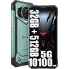 DOOGEE S200 X 5G Cellulari, 32GB + 512GB, Batteria 10100mAh/33W, Rugged 4G Smartphone, 100MP + 20MP (Vision Nocturne) + 20MP Telefono Indistruttibile, Android 14 6,72 pollici AMOLED FHD+, NFC Verde