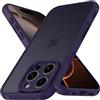 iVoler Cover Opaca per iPhone 16 Pro Max, [Protezione Della Fotocamera] [Antiurto di Grado Militare] Custodia Traslucida Posteriore Ultra Sottile Anti-Impronte Protettiva Case - Viola