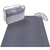 Generico Tappeto per tende da sole,stuoia campeggio,Tappeto per Veranda Camper,tappeto camper,Telo Campeggio Pavimento,traspirante, antiscivolo,con 12 fori, 13 picchetti e borsa per il (400 * 600CM)