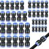CONNECTION 40 Pezzi Raccordi Aria Compressa Dritto 4,6,8,10,12 mm Attacchi Rapidi Arià Compressa in Plastica Riduttori Ràccordi Pneumatici Pneumatica Raccordo Rapidi per Tubo Aria Vuoto