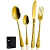 Abert Tattoo Servizio Posate In Acciaio Inox - Set 24 Pz