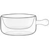 Bormioli Luigi 25 cl - Thermic Glass Tegamino in Vetro Borosilicato - Set 2 Pezzi