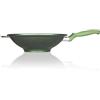 Risoli 30 cm - Dr.Green Stone Wok Con Manico Antiaderente In Alluminio