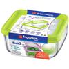 Bormioli Rocco Frigoverre Fun Contenitore Per Alimenti Rettangolare In Vetro - Set 2 Pz