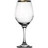 Pasabahce 47 cl - Golden Touch Calice Vino Rosso Bordo Dorato in Vetro - Set 6 Pezzi