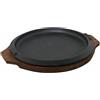 Ilsa 25 cm - Basic Piatto In Ghisa Con Supporto In Legno