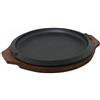 Ilsa 31 cm - Basic Piatto In Ghisa Con Supporto In Legno