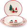 H&H Tiny World Servizio Piatti In Porcellana - Set 18 Pz