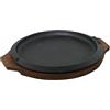 Ilsa 26 cm - Basic Piatto In Ghisa Con Supporto In Legno