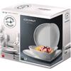 Bormioli Rocco Coconut Servizio Piatti In Vetro Opale - Set 18 Pz