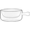 Bormioli Luigi 16 cl - Thermic Glass Tegamino in Vetro Borosilicato - Set 2 Pezzi