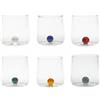 Zafferano 44 cl - Bilia Bicchiere Acqua Bilia Colorata in Vetro Borosilicato - Set 6 Pezzi