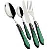 Bugatti Aladdin Servizio Posate Ghiera Argentata Acciaio Inox e Acrilico - Set 24 Pz