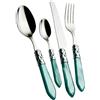 Bugatti Aladdin Servizio Posate Ghiera Cromata Acciaio Inox e Acrilico - Set 24 Pz