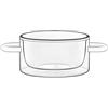 Bormioli Luigi 27 cl - Thermic Glass Set Contenitore Ermetico Rotondo In Vetro Termico - Set 2 Pz