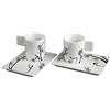 Deagourmet Geo Origini Tazzine Caffè Con Piattini In Porcellana Con Piattini - Set 2 Pz