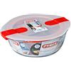 Pyrex Cook & Heat Contenitore Per Alimenti Rotondo In Vetro Borosilicato Con Coperchio con valvola a vapore