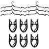 XPAPOV 12 grucce da viaggio, portatili, pieghevoli, in plastica, salvaspazio, con antiscivolo, accessorio da viaggio multifunzione per casa, hotel, viaggi, campeggio