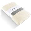 herzbach home Telo da bagno Premium 100 x 150 cm (crema) - Asciugamano da bagno grande, morbido e assorbente di ottima qualità, 100% cotone naturale