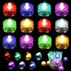 Joycabin LED Sommergibili 12 Mini Luci Subacquee Impermeabili, Decorative per Acquario, Giardino, Stagno, Festa di Matrimonio (Multicolore)