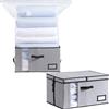 TAILI Sacchetto Sottovuoto Salvaspazio 2 in 1 con Scatola, 53x38x30 cm | Include 1 Scatola e 1 Sacchetto, Per Piumini, Vestiti, Biancheria da Letto, Pieghevole, Risparmia l'80% di Spazio
