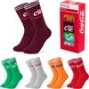 Coca-Cola Calzini Donna Adolescenti Morbido Lunghezza Polpaccio Calze Divertenti Coke Fanta Sprite Multipla Pacco (Multi, 36/40 EU, 5)