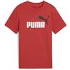 PUMA T-shirt da bambino ESS 2 Color No.1 Logo Tee B, confezione da 1, Rosso fuoco, 16 anni