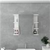 ML DESIGN modern living ML-Design Armadio a Specchio da Appendere sopra Il Lavabo per Il Bagno Bianco 80x64x21cm Mobile Sospeso da Parete Specchiera con Porta e 8 Ripiani Ampio Spazio di Archiviazione in Legno MDF
