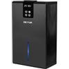 OKYUK Deumidificatore elettrico 2700 ml, deumidificatore per casa con spegnimento automatico, luce LED a 7 colori, ideale per camper, bagno, camera da letto, cantina (nero)