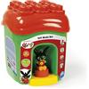 Clementoni - 17692 - Secchiello Bing - secchiello con mattoncini clemmy e personaggio Bing - tetto incastraforme - set costruzioni morbide bambini 18 mesi - Made in Italy