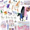 BONNYCO Unicorno Giocattolo Bambina, Set Pittura 18 Confezione Lavoretti Creativi per Bambini Illuminano al Buio. Giochi Bambina Unicorno 3 4 5 6 7 8 9 10 Anni, Regalo Creativi Compleanno Natale