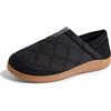 Dearfoams River-Pantofole in Nylon con Retro Chiuso, in Memory Foam, Ciabatte Uomo, Nero, Small