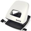 Leitz Perforatore, Capacità fino a 30 Fogli, Barra di Selezione del Formato, Metallo, Gamma WOW, Box, 50081001, Bianco