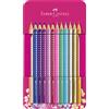Faber-Castell 201737 Set da 12 matite colorate Sparkle, con custodia in metallo