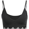 adidas Purebare Light-Support Bra, Reggiseno Sportivo Women's, Black/White, XXL A-C