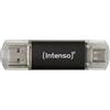 Intenso Twist Line 32 GB - Chiavetta USB Dual 3.2 Gen 1x1, USB-C e USB-A, 70 MB/s, antracite