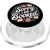 Sorry i am booked Reading Nerd Cartoon A Scusa se sono prenotato Lettura Leggi Libri Reader Nerd PopSockets PopGrip per MagSafe