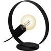 Eglo Leuchten my light Lampada da tavolo a cerchio Frijolas in metallo nedro opaco stile moderno minimal 1XE27 43615/20