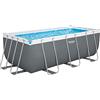 Bestway 56456-5 Set Piscina Fuori Terra Power Steel Rettangolare da 412x201x122 cm