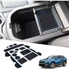 BIXUAN Compatibile con Toyota RAV4 5 Gen serie 50 2019-2023 2024 2025 Tappetini Antiscivolo per Console Centrale Bracciolo Tappetini in Gomma Supporto per Bevande Antiscivolo Cuciture per Porta