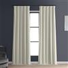 HPD Half Price Drapes - Tende oscuranti per camera da letto, 274 cm di lunghezza, in tinta unita, isolamento termico (1 pannello), in lino, 127 x 274 cm (larghezza x lunghezza), bianco sporco