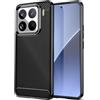 BCASE CUSTODIA B-CASE TPU SILICONE COVER CASE PER XIAOMI 15 PRO CARBON METAL BLACK