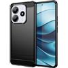 BCASE CUSTODIA B-CASE TPU SILICONE COVER CASE PER XIAOMI REDMI NOTE 14 5G CARBON METAL BLACK
