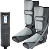 FISHTEC Massaggiatore per Piedi & Polpacci - Tecnica della Pressoterapia, Funzione Calore, Telecomandato, Semplice Da Usare, 3 Modalità di Massaggio e 3 Livelli di Intensità - Nero